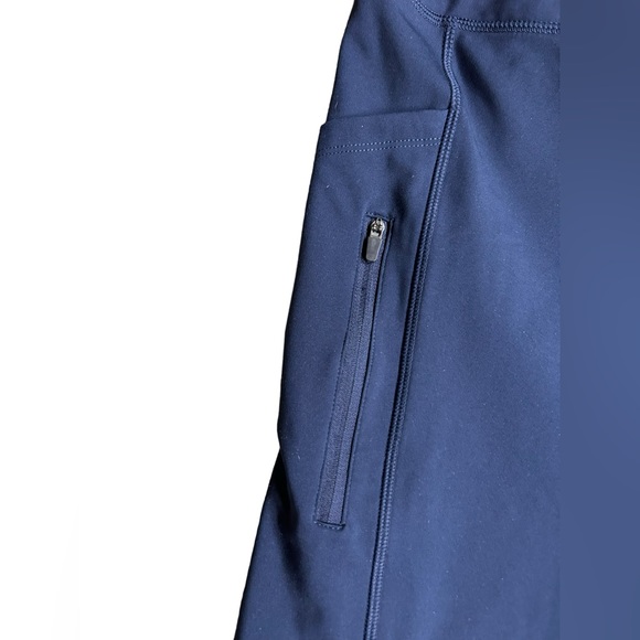 AAFITNE ACTIVE APPAREL navy blue Womens Sz Large Yoga Pants Moisture Wick NWT - Picture 3 of 5